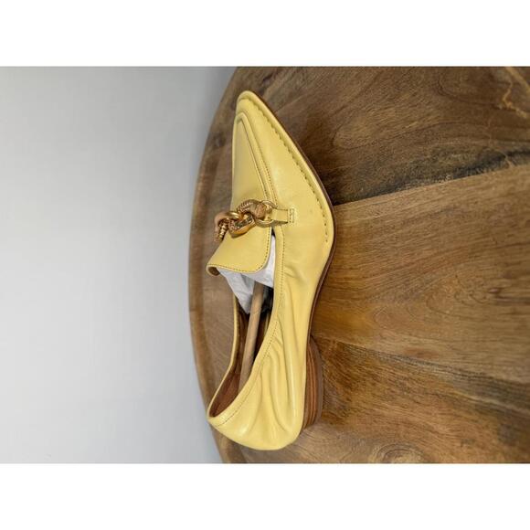 Tory Burch Butter Yellow Twisted Horsebit Pointed Toe Loafers Flats US 5.5 NWB - Picture 12 of 12